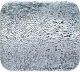 Typical fragmentation pattern of toughened glass